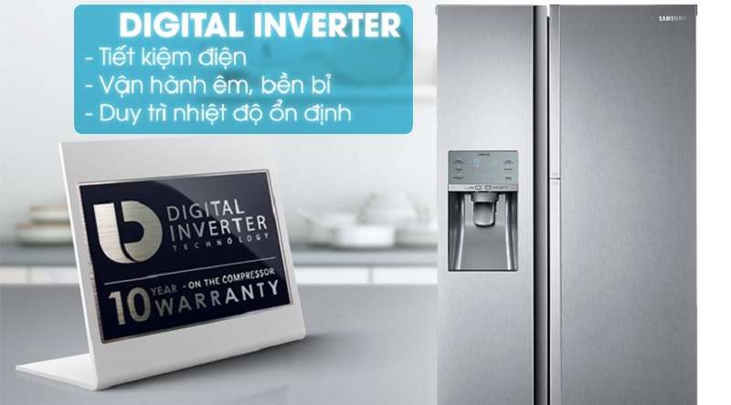 Tích hợp thêm công nghệ Digial Inverter - Tủ lạnh Samsung Inverter 620 lít RH58K6687SL/SV