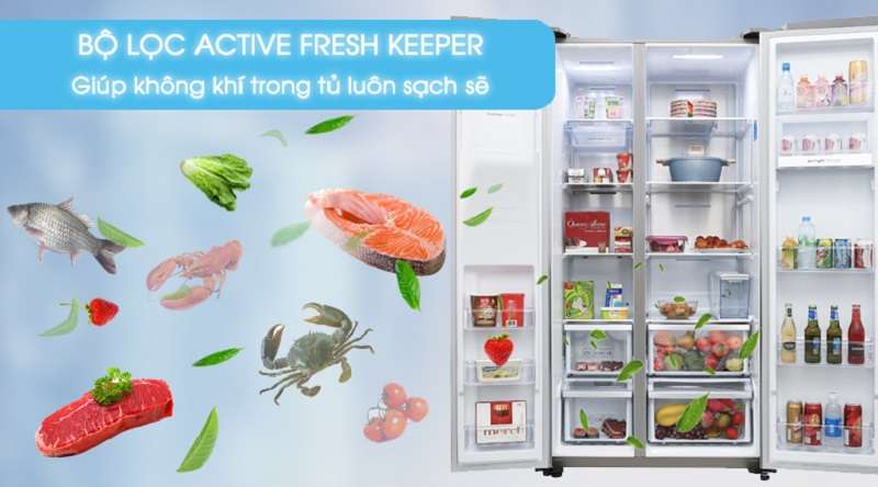 Bảo vệ sức khỏe cho bạn với bộ lọc Active Fresh Keeper - Tủ lạnh Samsung Inverter 620 lít RS58K6667SL/SV