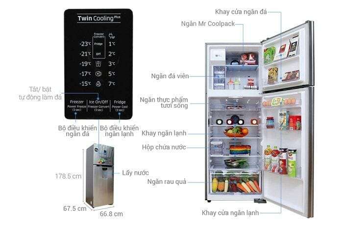 Tủ lạnh Samsung Inverter RT38K5982 (368L)