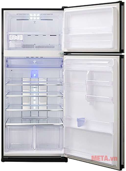 Tủ lạnh 627 lít Sharp SJ-P625G-BK có hệ thống khay kệ linh hoạt
