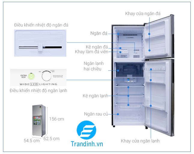 Tủ lạnh Sharp Inverter 224 lít SJ-X251E-SL - giá khoảng 4.800.000 đồng