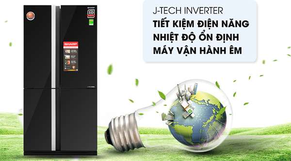  Tủ lạnh Sharp J-Tech Inverter SJ-FX688VG 678 lít