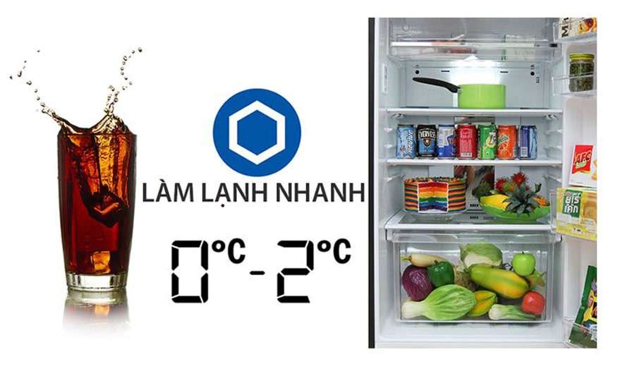 3. Tủ lạnh Sharp inverter SJXP660PGMR khả năng làm lạnh nhanh đồ uống