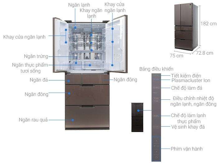 Tủ lạnh Sharp Inverter SJ-GF60A