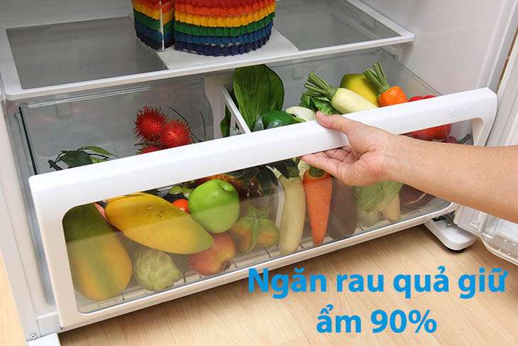 Ngăn rau quả giữ ẩm 90%