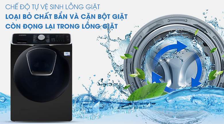 TỰ VỆ SINH -Máy giặt sấy Samsung Add Wash Inverter 19 kg WD19N8750KV/SV