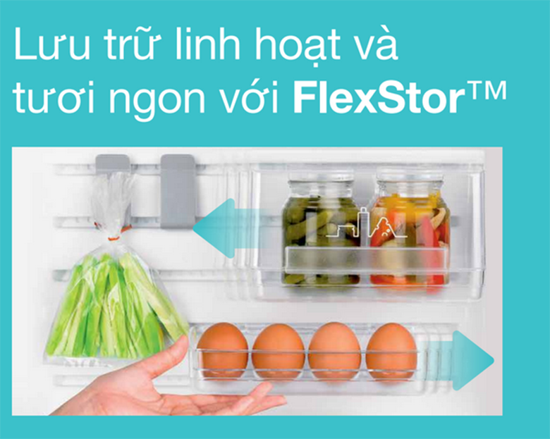 FlexStor giúp cho người sử dụng dễ sắp xếp thực phẩm hơn