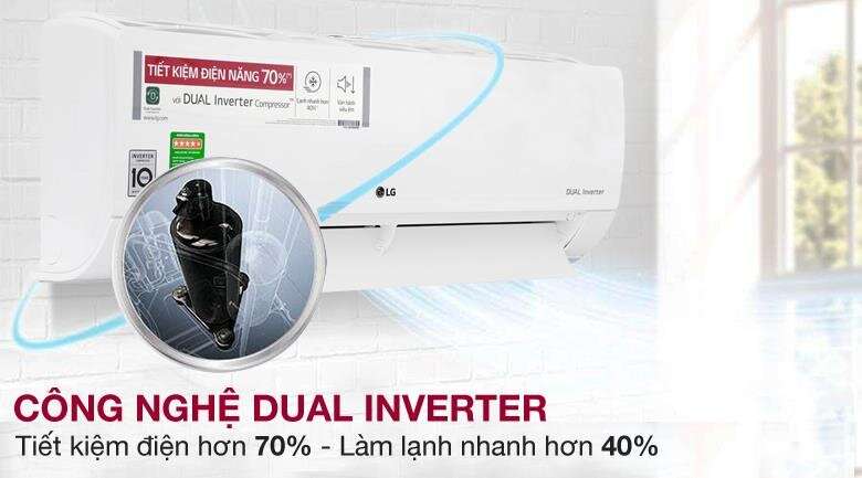 Điều hòa LG 9000 BTU 1 chiều Inverter V10ENW gas R-32. Giá từ 4.020.000 ₫ - 132 nơi bán.