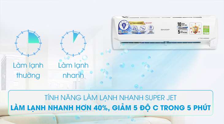 Máy lạnh Sharp AH-X12VEW - làm lạnh lanh