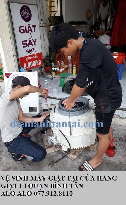 vệ sinh sửa máy giặt tại nhà quận bình tân| Điện Lạnh Tấn Tài