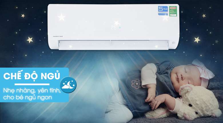 Chế độ ngủ đêm - Máy lạnh Aqua Inverter 1.5 HP AQA-KCRV12F