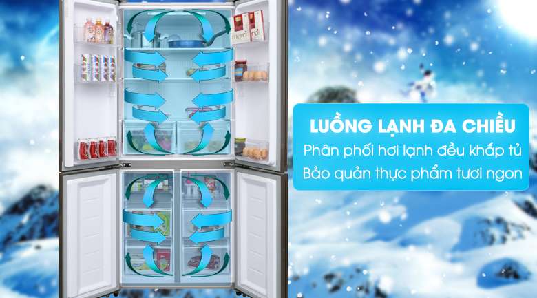 Tủ lạnh Aqua AQR-IG525AM(GB) Inverter 456 lít
