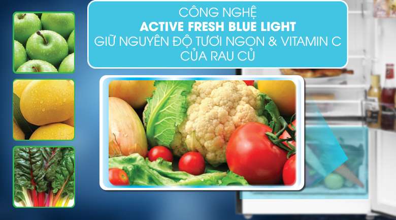 Công nghệ Active Fresh Blue Light giúp thực phẩm luôn được tươi ngon - Tủ lạnh Beko Inverter 270 lít RDNT270I50VWB