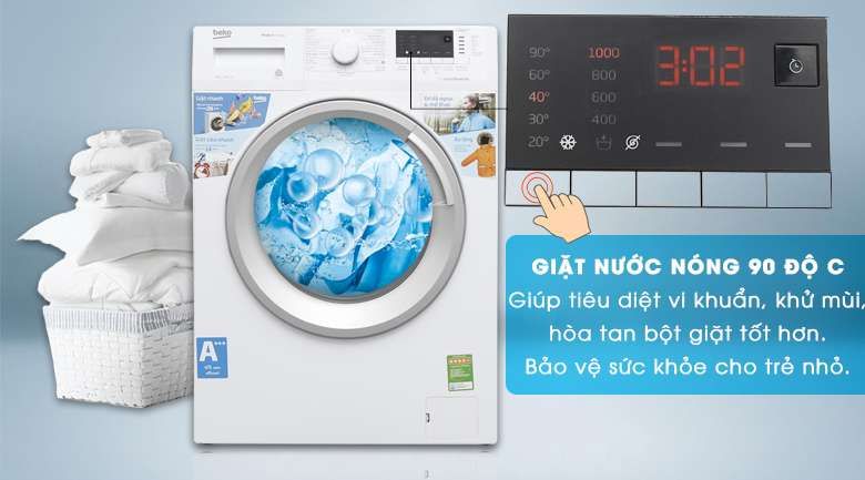 Đánh giá máy giặt Beko Inverter 7 kg WTE 7512 XS0