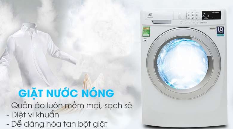 Chức năng giặt nước nóng - Máy giặt Electrolux 8 Kg EWF12844