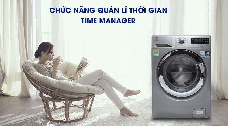 Chức năng quản lí thời gian Time Manager - Máy giặt Electrolux Inverter 9.5 kg EWF12935S