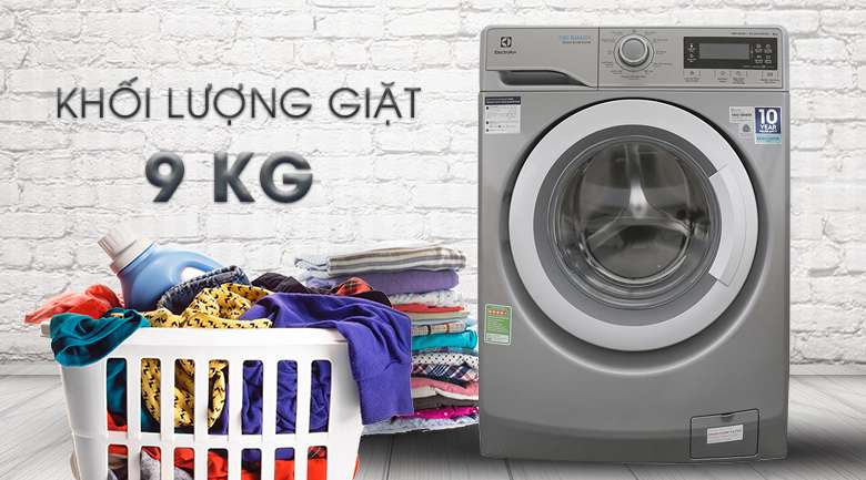 Khối lượng giặt 9 kg - Máy giặt Electrolux Inverter 9kg EWF12938S