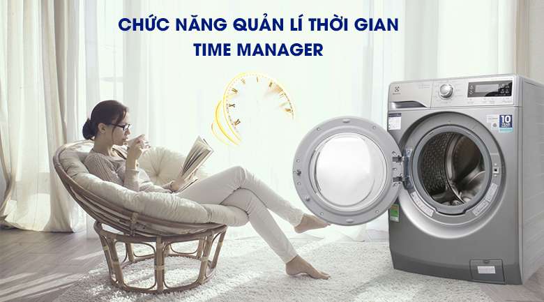 Chức năng quản lí thời gian Time Manager - Máy giặt Electrolux Inverter 9kg EWF12938S