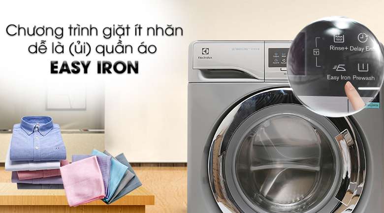 Chương trình giặt Easy Iron - Máy giặt Electrolux Inverter 11 kg EWF14113 S