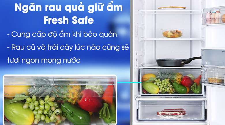 Tủ lạnh Panasonic Inverter 322 lít NR-BV360WSVN-Giúp rau quả tươi lâu nhờ ngăn giữ ẩm Fresh Safe