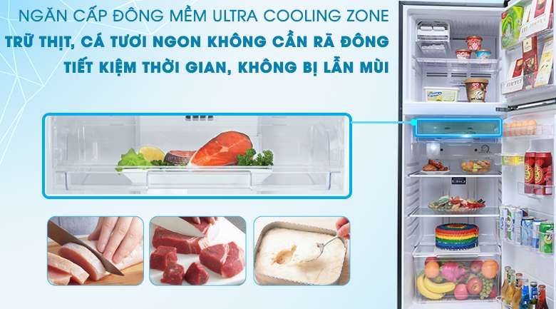 Ngăn làm lạnh cực nhanh - Tủ lạnh Toshiba 226 lít GR-M28VHBZ(UKG)