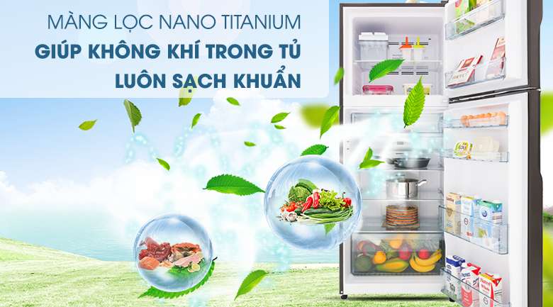 Màng lọc Nano Titanium - Tủ lạnh Hitachi Inverter 366 lít R-FG480PGV8 GBK