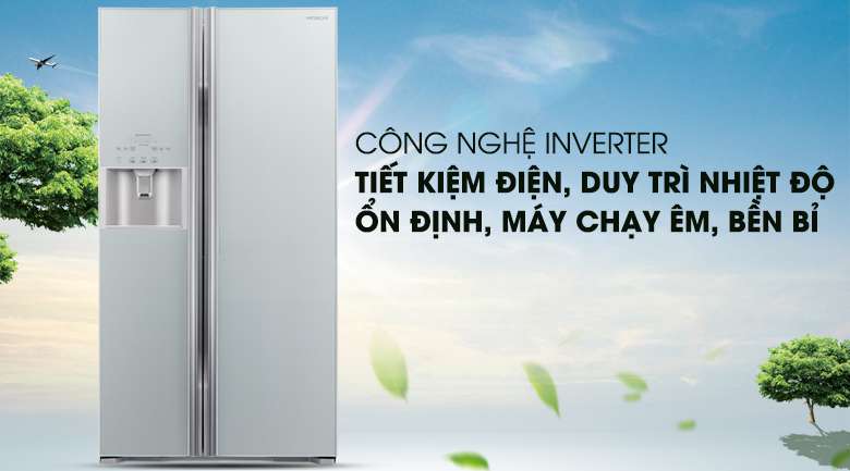 Công nghệ Inverter tiết kiệm điện năng - Tủ lạnh Hitachi Inverter 589 lít R-S700GPGV2 GS