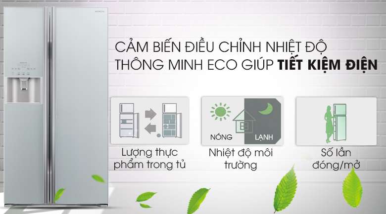 Cảm biến Eco thông minh  - Tủ lạnh Hitachi Inverter 589 lít R-S700GPGV2 GS