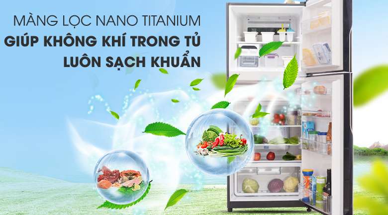 Khử mùi bằng công nghệ Nano Titanium hiệu quả - Tủ lạnh Hitachi Inverter 335 lít R-VG400PGV3 GBK