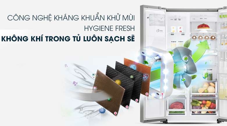 Bộ lọc kháng khuẩn Hygiene Fresh+  Tủ lạnh LG Inverter InstaView Door-in-Door 601 lít GR-X247JS