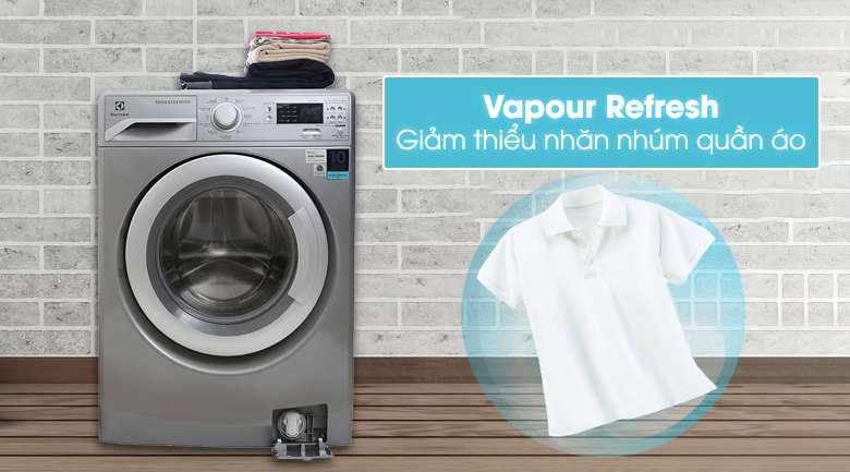 Chức năng Vapour Refresh - Máy giặt Electrolux Inverter 8 kg EWF12853S