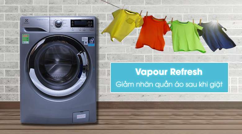 Công nghệ Vapour Refresh - Máy giặt Electrolux Inverter 9.5 kg EWF12935S