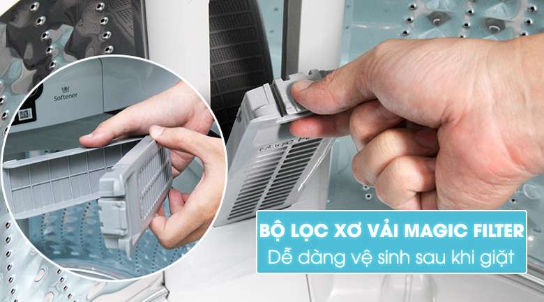 Bộ lọc sơ vải magic filter - Máy giặt Samsung 9 kg WA90J5710SG/SV