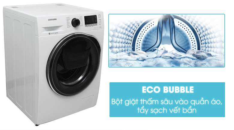 Công nghệ Eco Bubble - Máy giặt Samsung AddWash Inverter 9 kg WW90K6410QW/SV