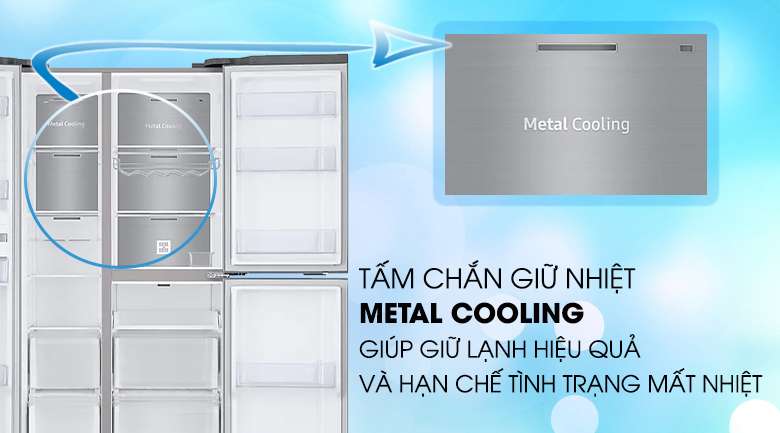 Tấm chắn Metal Cooling - Tủ lạnh Samsung Inverter 634 lít RS63R5571SL/SV