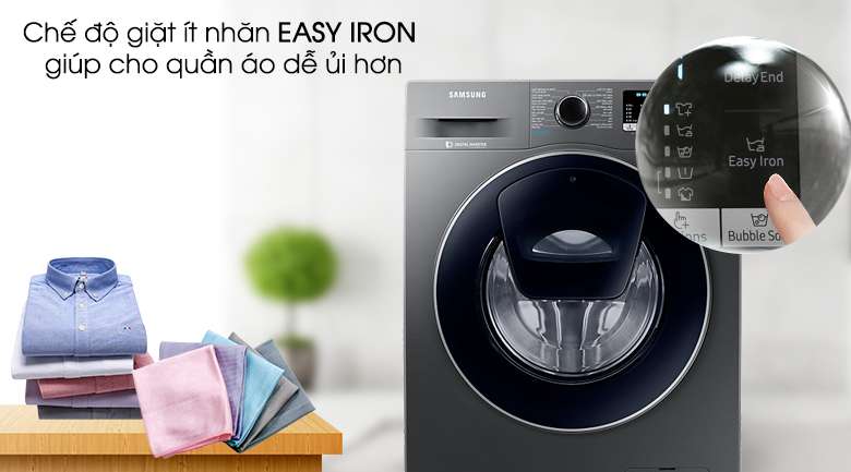 Chế độ Easy iron - Máy giặt Samsung Addwash Inverter 9 kg WW90K54E0UX/SV