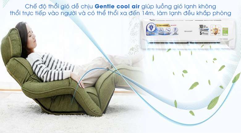 Gentle Cool Air - Máy lạnh Sharp Inverter 2 HP AH-X18VEW