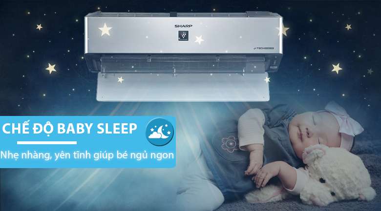 Baby Sleep - Máy lạnh Sharp Inverter Wifi 1 HP AH-XP10VXW
