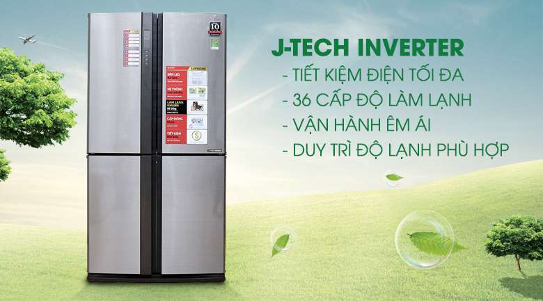 Tủ lạnh Sharp 626 lít SJ-FX630V-ST - Inverter
