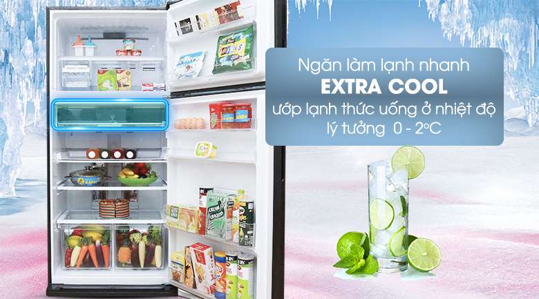 Tủ lạnh Sharp SJ-XP590PG-BK 585 lít - Ngăn ướp lạnh