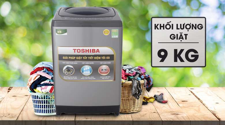 Khối lượng giặt - Máy giặt Toshiba 9 Kg AW-H1000GV SB
