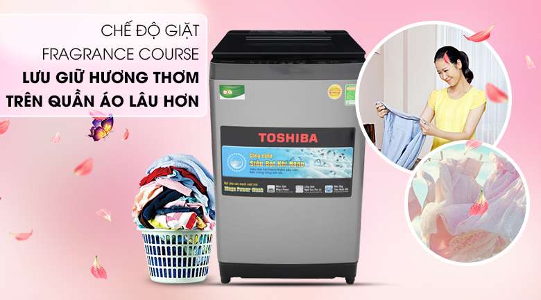 Lưu giữ hương thơm Fragrance Course - Máy giặt Toshiba 9.5 Kg AW-UH1050GV DS