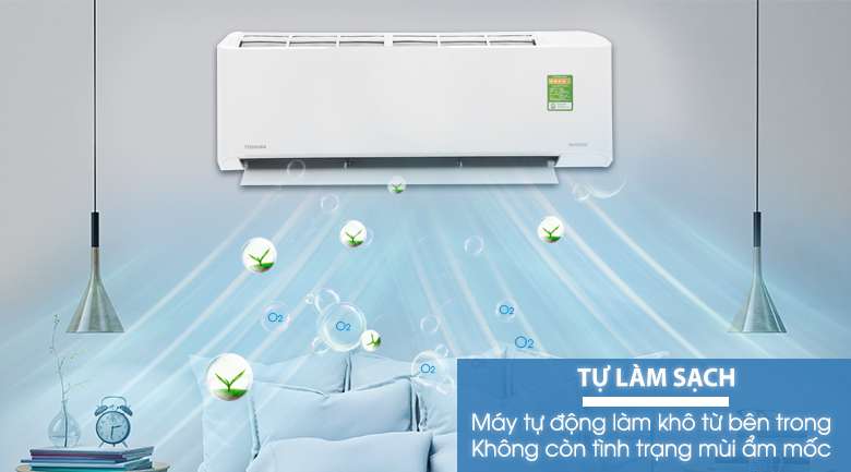 Tính năng tự làm sạch - Máy lạnh Toshiba Inverter 1.5 HP RAS-H13FKCVG-V