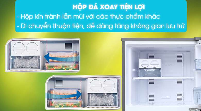 Tủ lạnh Panasonic inverter 267 lít NR-BL308PSVN - Hộp đá xoay