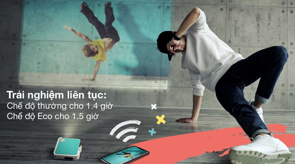 Máy chiếu Viewsonic M1 Mini Plus - Cùng bạn tham gia mọi hành trình với dung lượng pin 5000 mAh 