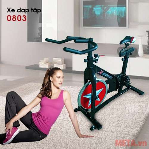 Xe đạp tập thể dục 0803 thiết kế có yên